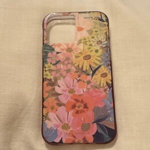 Rifle Paper Co. Floral Phone 15 Pro Case - Pink, Yellow, Blue